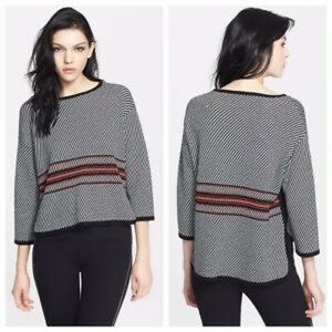 Rag & Bone Striped 3/4 Length Sleeve Sweater - Soft!
